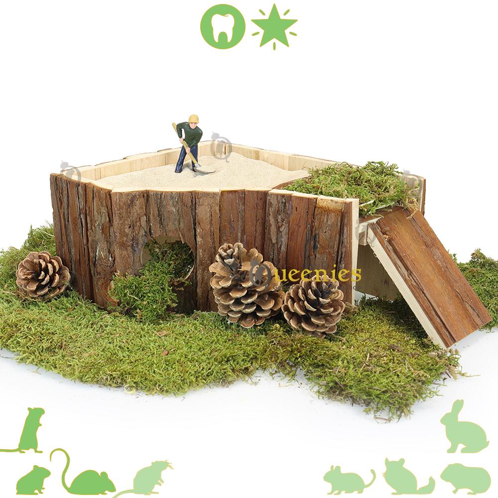 Gerbilhuisje Hedvig met gedroogd terrarium mos