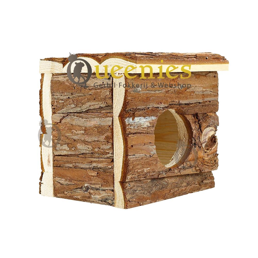 Hamsterscaping huis Jerrik met natuurlijk schorshout