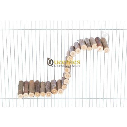 Buigbare ladder met schroefbevestiging voor traliekooien