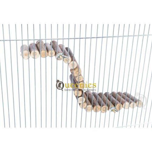 Buigbare ladder met schroefbevestiging voor traliekooien