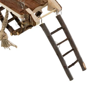 Detailfoto van houten knaagdierhuisje