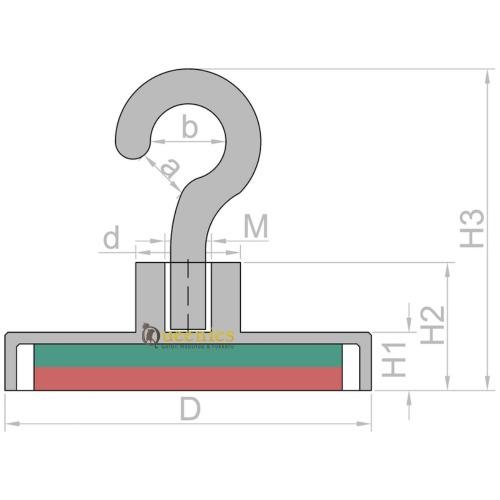 Magneet Haken voor knaagdierkooien  set per 5 stuks