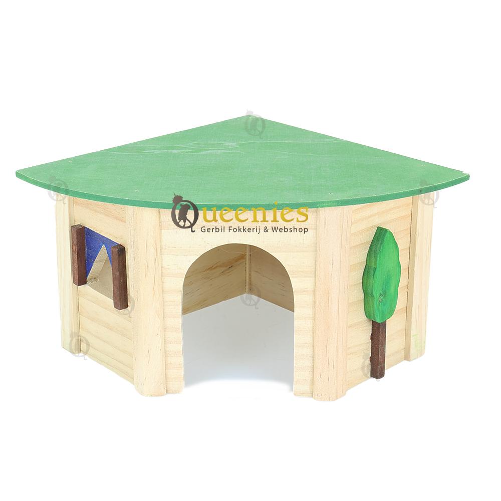 Hoekhuis voor Gerbils met plat dak