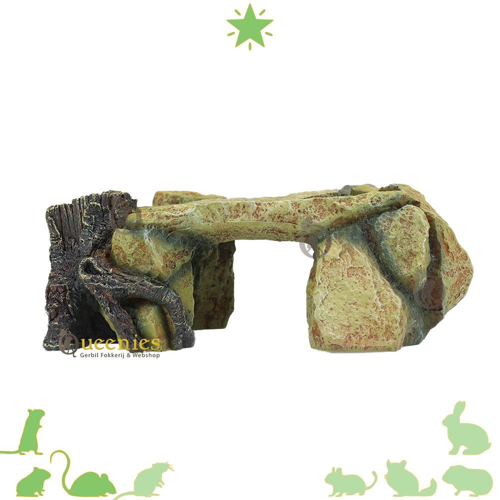 Rotsplateau met Boomstam van kunsthars voor terrarium