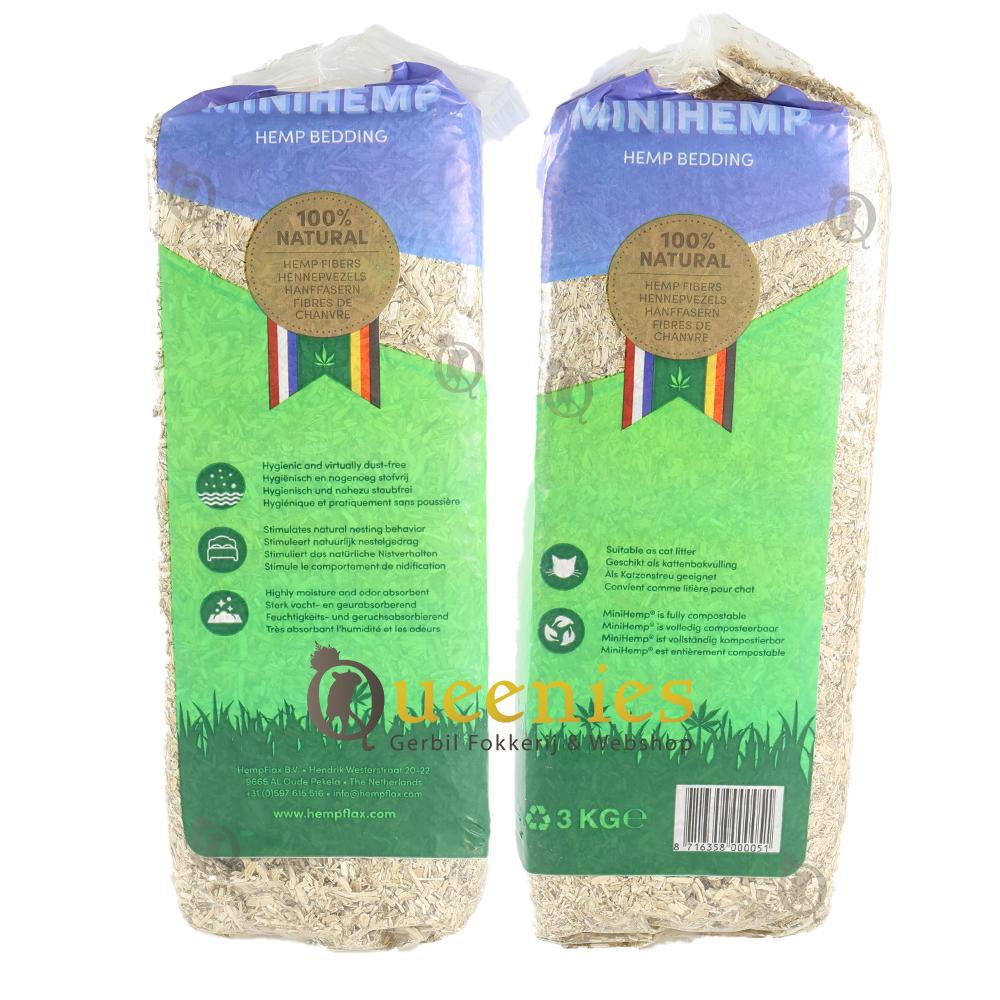 Mini Hemp Bodembedekkers van hennepstrooisel voor konijnen en knaagdieren