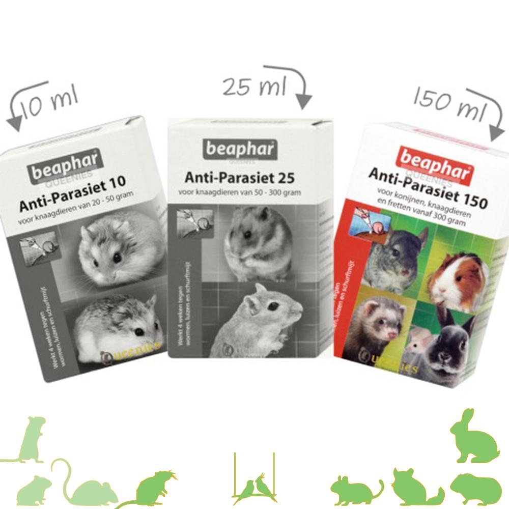 Anti parasiet voor Chinchilla's, Fetten, Cavia'en konijnen