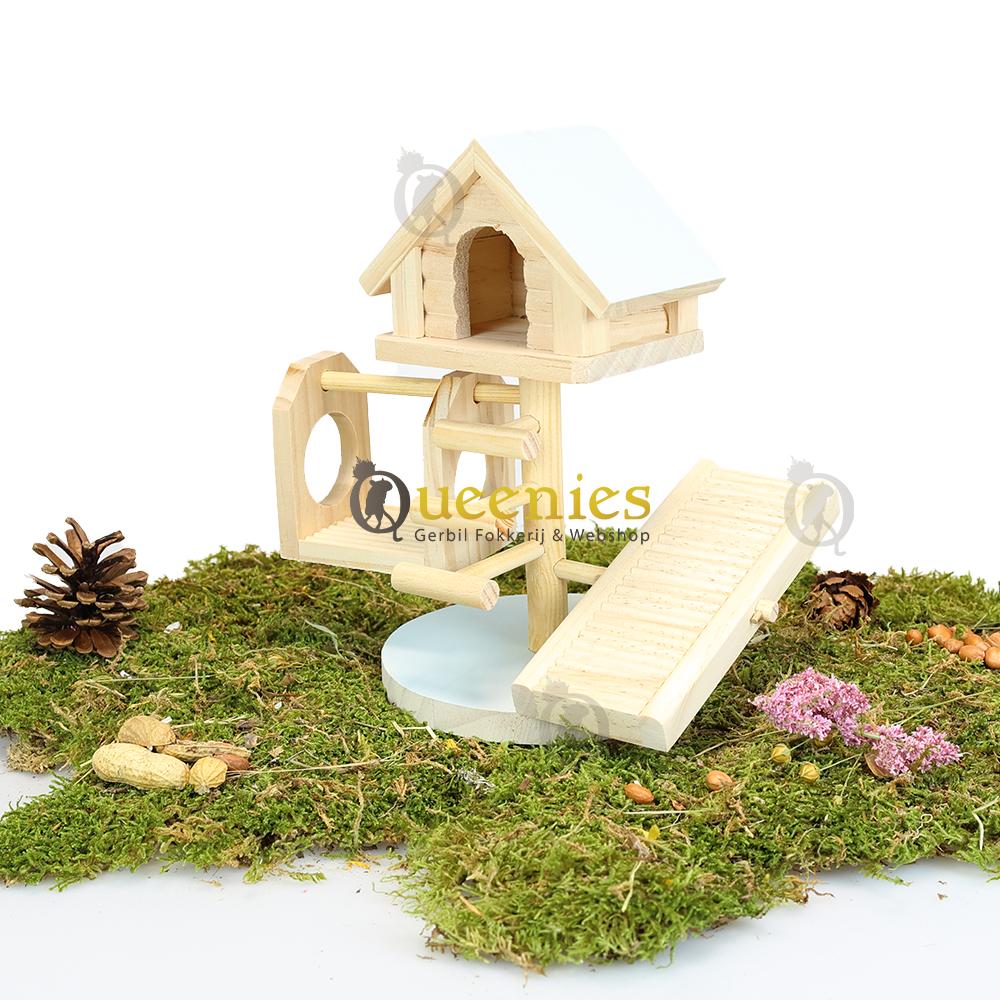 Lief blauw hamsterhuisje voor Gerbils