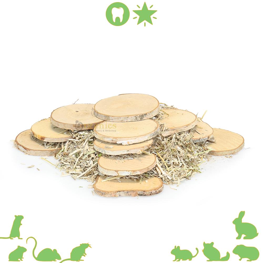Berkenschijven 10 cm DIY knaagdier