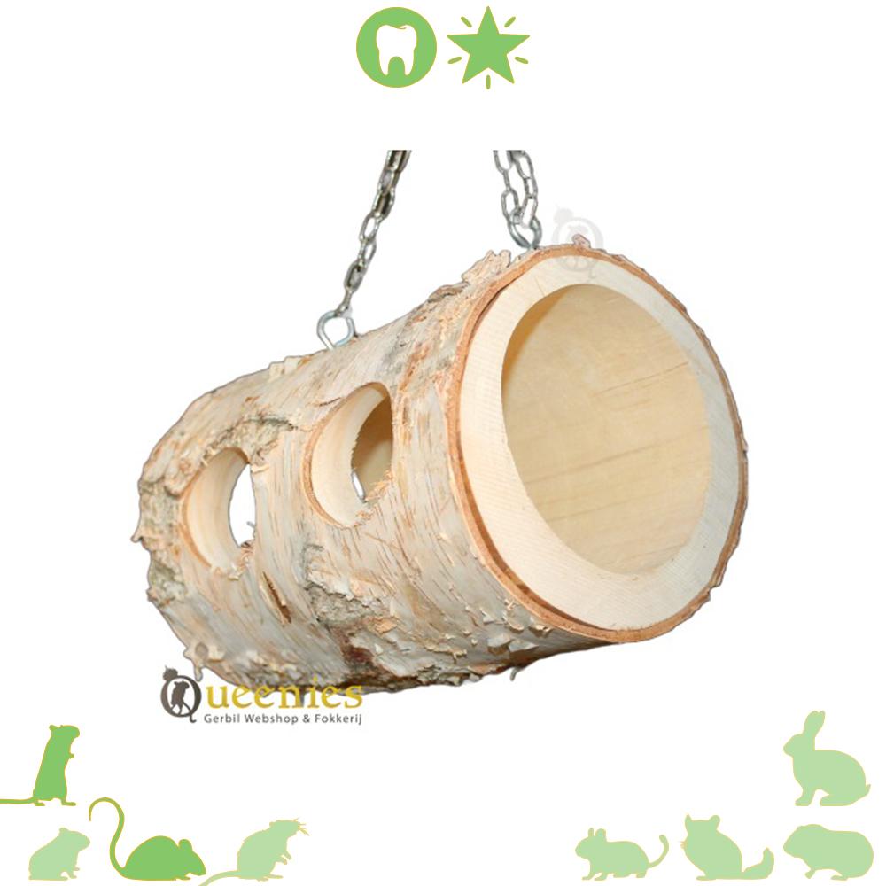 Berken tunnel met ijzeren kettingen voor Gerbils