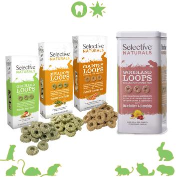 Bewaarblik met drie varianten Selective Loops in natuurlijke kleuren