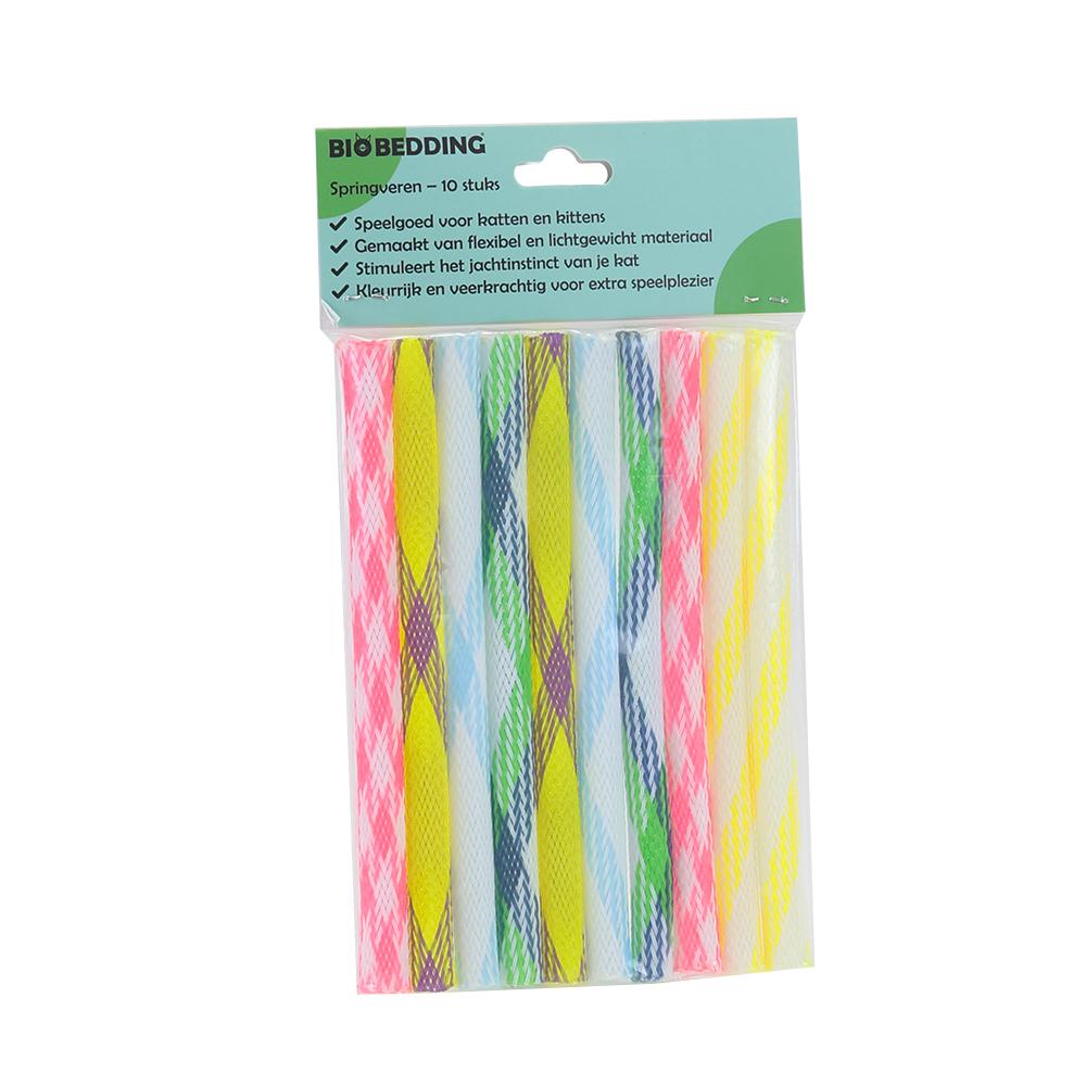 Set speelveren voor katten – 10 stuks in verpakking