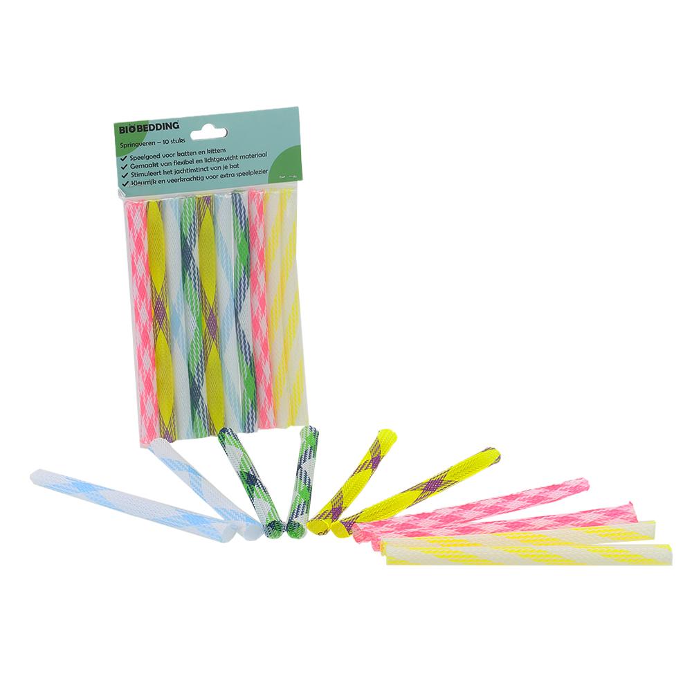 flexibel kattenspeelgoed van springveertjes