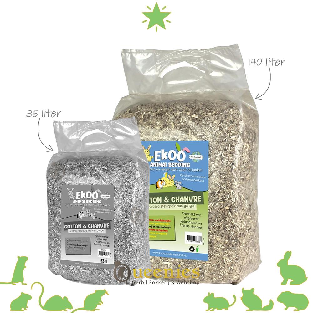 Mini hemp gemixt met Katoenbodembedekking