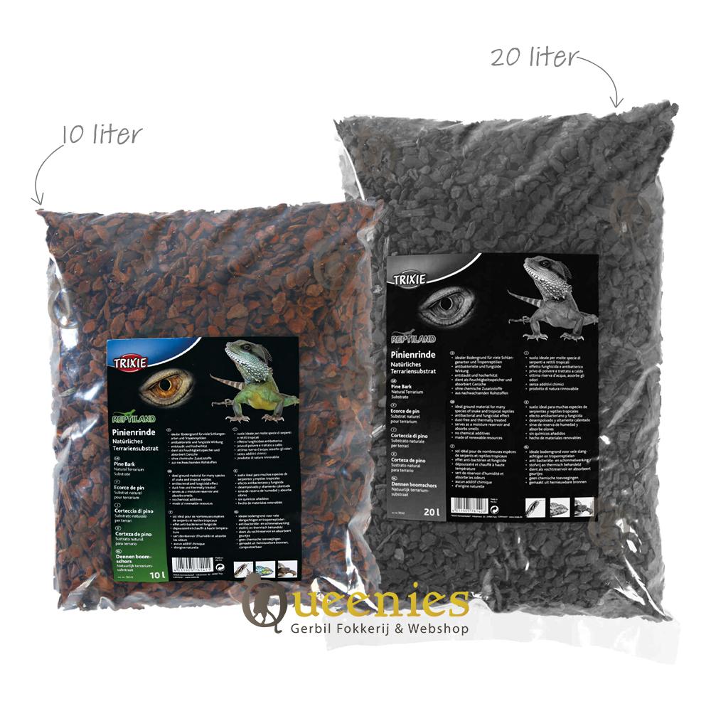 Pijnboomschors bodembedekking voor hamsterscaping