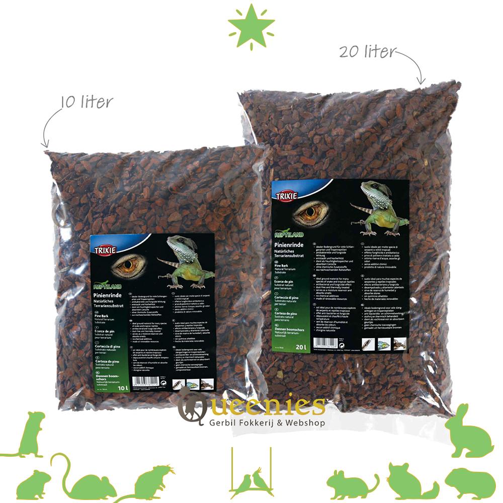 Pijnboomschors bodembedekking voor reptielen