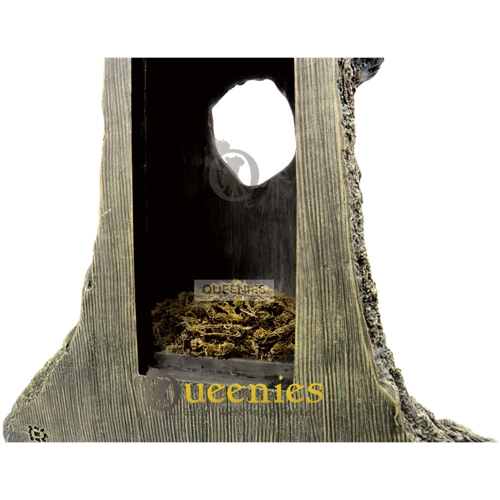 Boomstam huis voor reptielen en knaagdieren