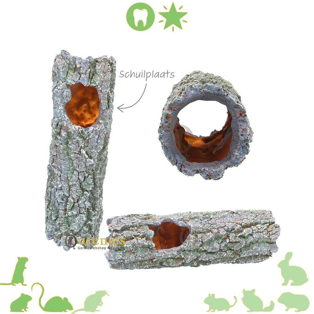 Boomstam tunnelbuis voor Hamster en Gerbil