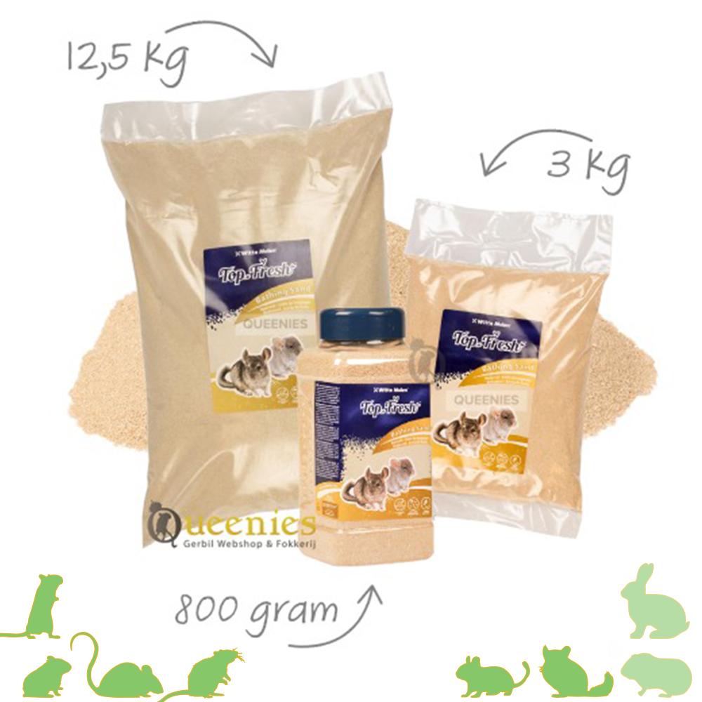 Verschillende afmetingen knaagdieren badzand