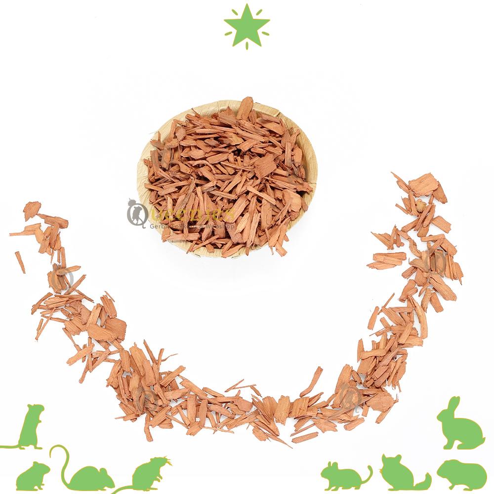 Terracotta  Color Wood bodembedekking voor Knaagdieren