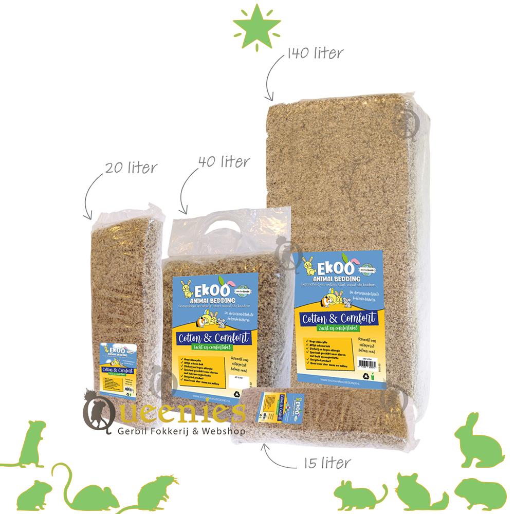 Cotton Comfort 140l - Katoen bodembedekking voor muizen - geurvrij