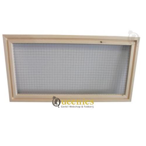 100x40 deksel van hout en kippengaas