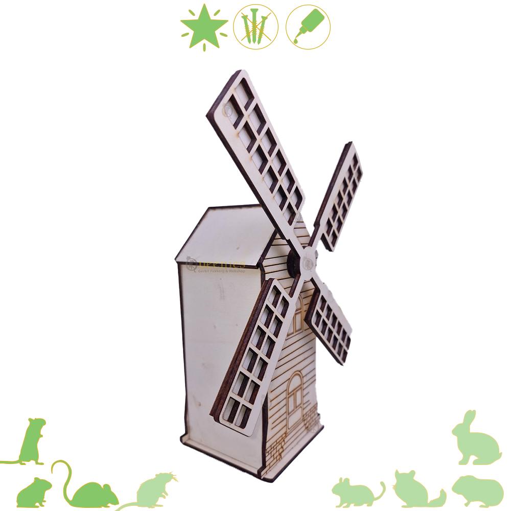 Windmolen voor Hamsterscaping – zelf in elkaar zetten
