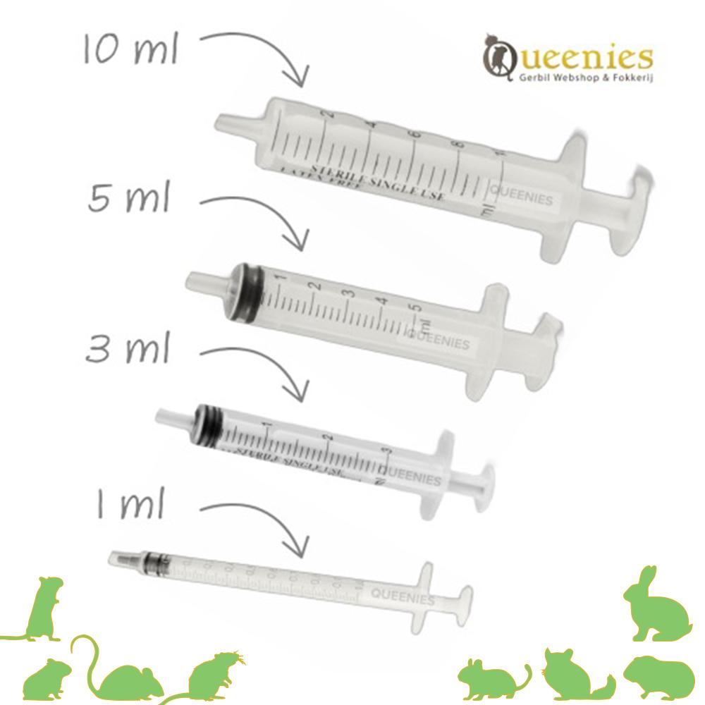 Spuit voor orale voedsel toediening vogel