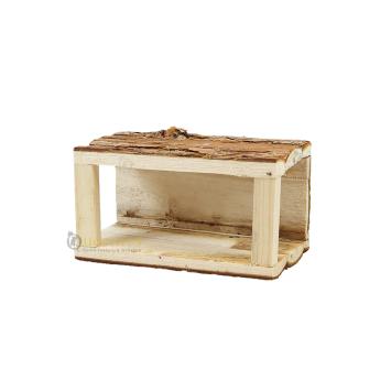 vierkante houten tunnel voor hamsterscape