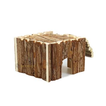 gerbilhuis met houten brug