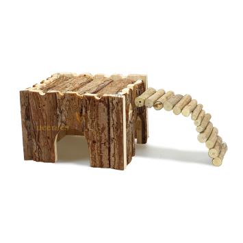 houten schuilhuis voor kleine knaagdieren