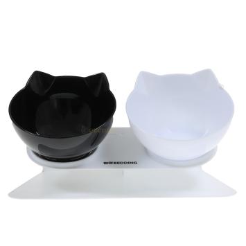 Design kattenvoerbak met stevige basis en uitneembare kommen