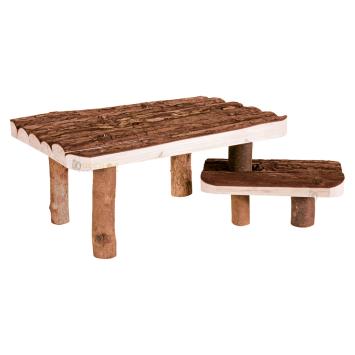 Dubbel plateau van hout - Afdak en of Ligplaats met Opstapje