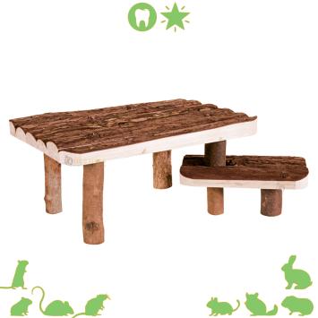 Dubbel plateau van hout