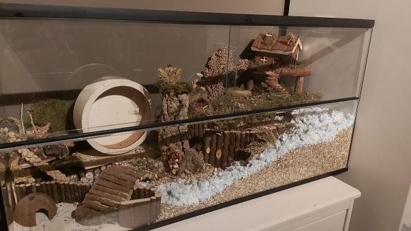 100x30x40 hamsterkooi met schuifruiten zonder plateaus