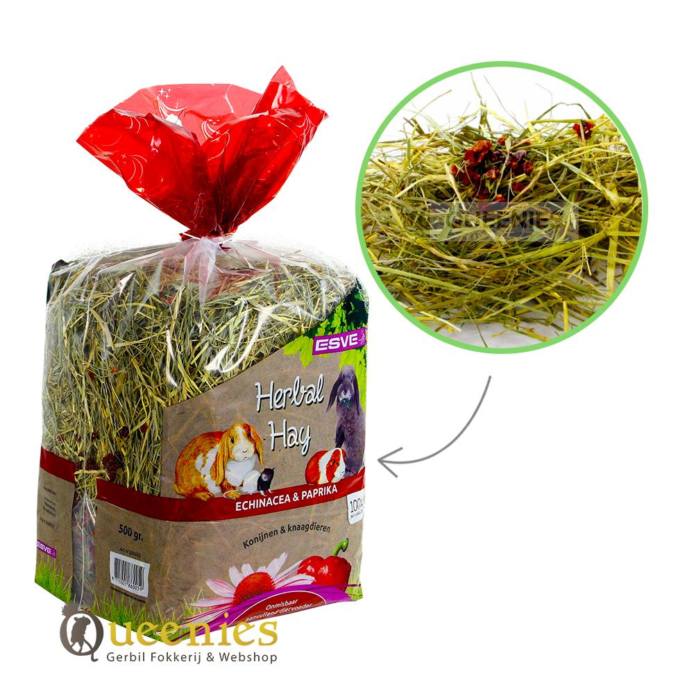 Paprika hooi voor Gerbils