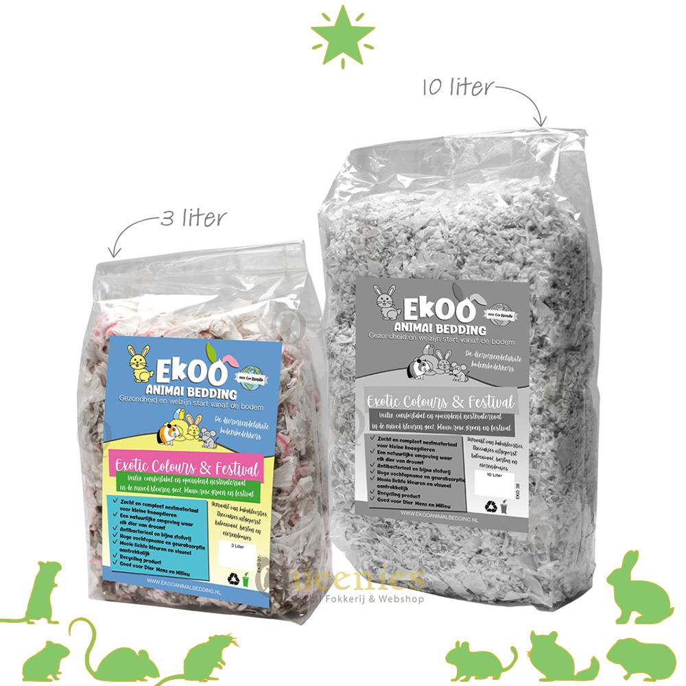 Het gebruiken van Exotic Colours & Festival nestmateriaal