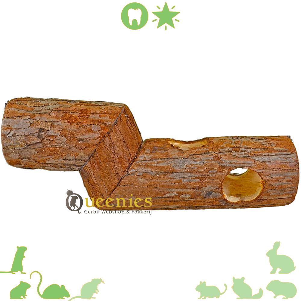 Elmato holle boomstam Hoektunnel met gaten 25 cm