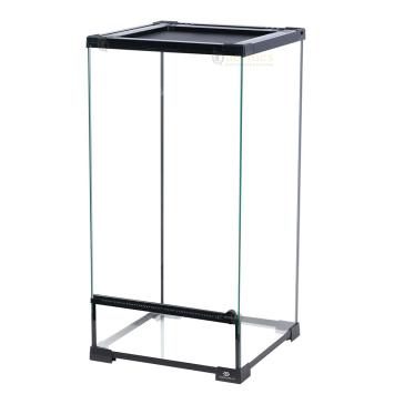 Terrarium glas Zwart interieur leeg terrarium