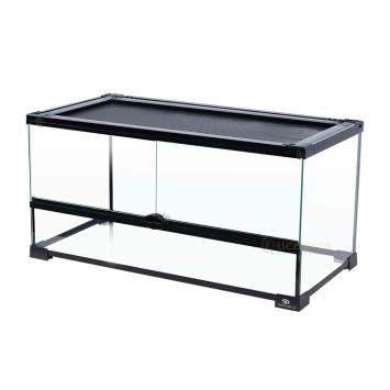 Terrarium glas Zwart zijaanzicht glazen constructie