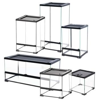 Terrarium glas Zwart compact glazen terrarium