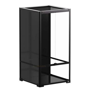 Terrarium knockdown Zwart detail van ventilatierooster aan voorzijde