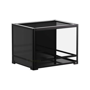 Terrarium knockdown Zwart zwarte achterwand met kabelopeningen