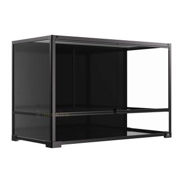 Terrarium knockdown Zwart interieur met ruime bodem