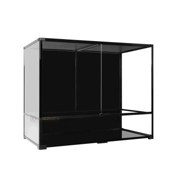 Terrarium knockdown Zwart modulair terrarium in zwart design