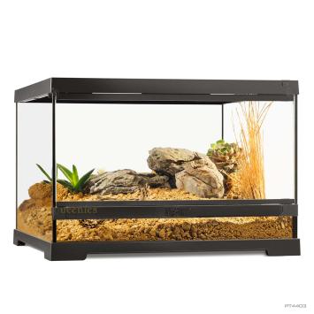EX Pro Terrarium Zwart voor reptielen met helder glazen zicht