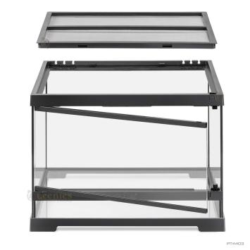 EX Pro Terrarium Zwart met dubbele deuren en veilige sluiting