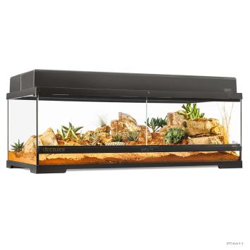 EX Pro Terrarium Zwart zijaanzicht glazen terrarium