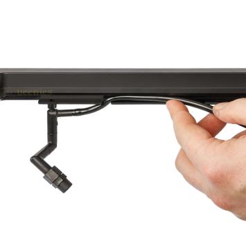 EX Pro Wide Terrarium Zwart vooraanzicht met brede opzet