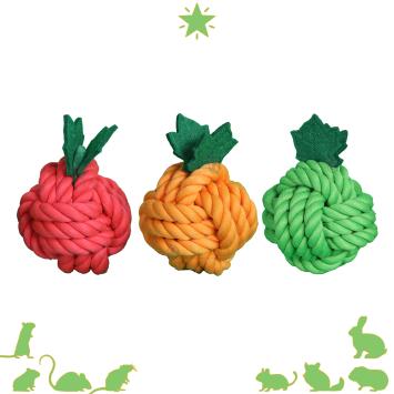 knaagdier speelgoed bal gevlochten touw