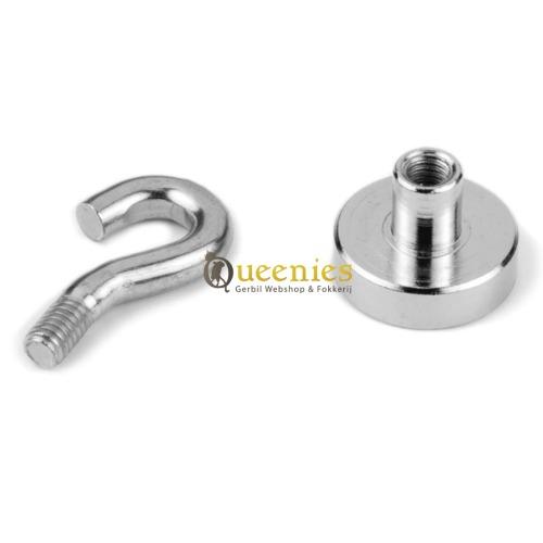 Magneet Haken voor knaagdierkooien  set per 5 stuks